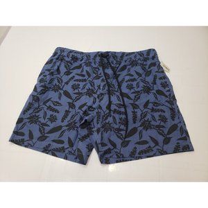 Goodthreads Mens Shorts Boardshorts Swim Trunks Drawstring Floral Blue Size XL